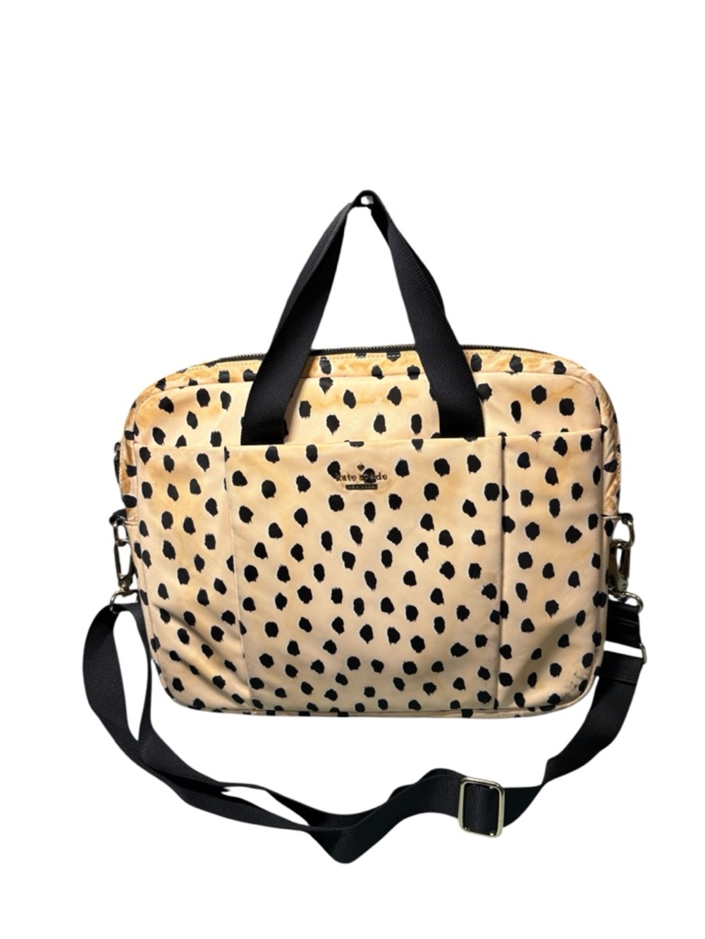 KATE SPADE Leopard Dot Daycation Laptop Bag Briefcase Storybook Lining